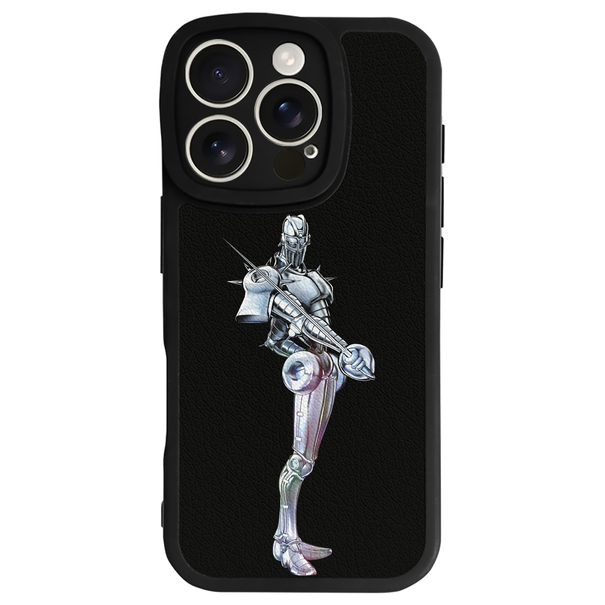 （画像用） ジョジョの奇妙な冒険 ジャン＝ピエール?ポルナレフ JoJo's Bizarre Adventure Jan Pierre Polnareff 【iPhone 16シリーズ対応】シリコンスマホケース（レザー調） 材質：シリコン